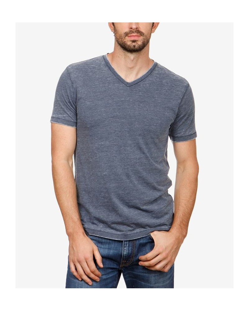 Men's Burnout V-Neck Short Sleeve T-Shirt PD03 $14.10 T-Shirts