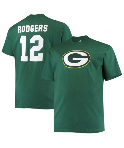 Men's Big and Tall Aaron Rodgers Green Green Bay Packers Player Name Number T-shirt $19.68 T-Shirts