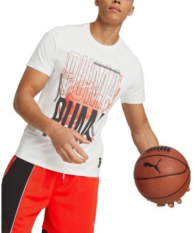 Men's Hoops Graphic Short-Sleeve T-Shirt White $15.53 T-Shirts