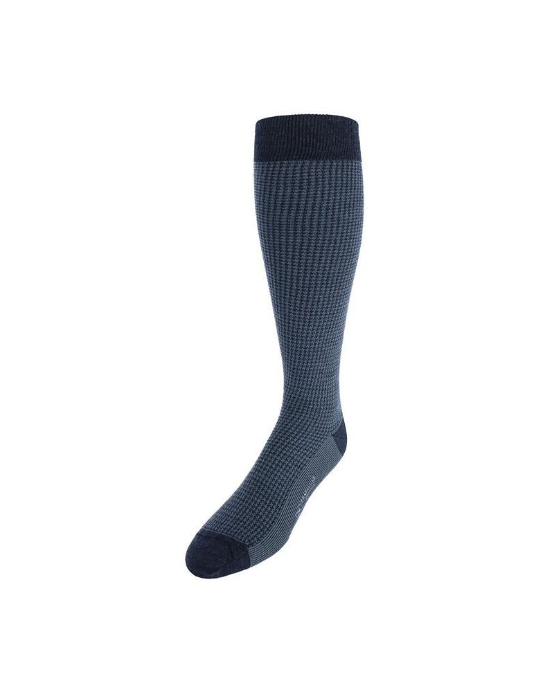 Charlie Over The Calf Houndstooth Merino Wool Socks Gray $15.20 Socks