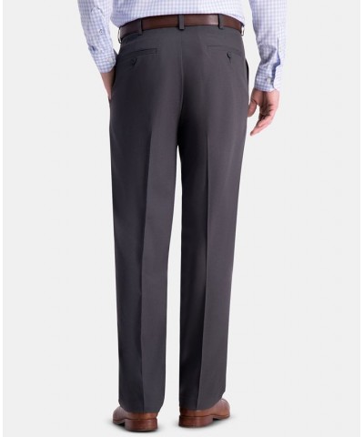 Men's Cool 18 PRO Classic-Fit Expandable Waist Pleated Stretch Dress Pants Dark Heather Grey $24.20 Pants