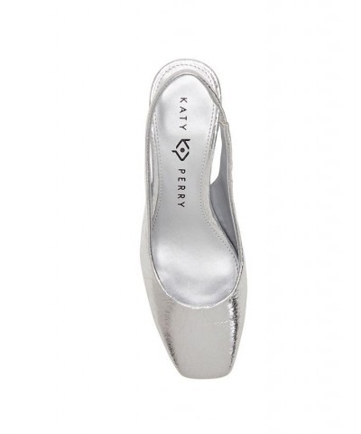 Women's The Laterr Slip-On Sling Back Pumps Silver $49.68 Shoes