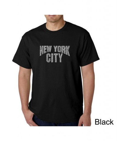 Mens Word Art T-Shirt - New York City Neighborhoods Black $19.94 T-Shirts