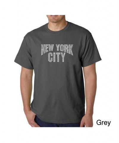 Mens Word Art T-Shirt - New York City Neighborhoods Black $19.94 T-Shirts