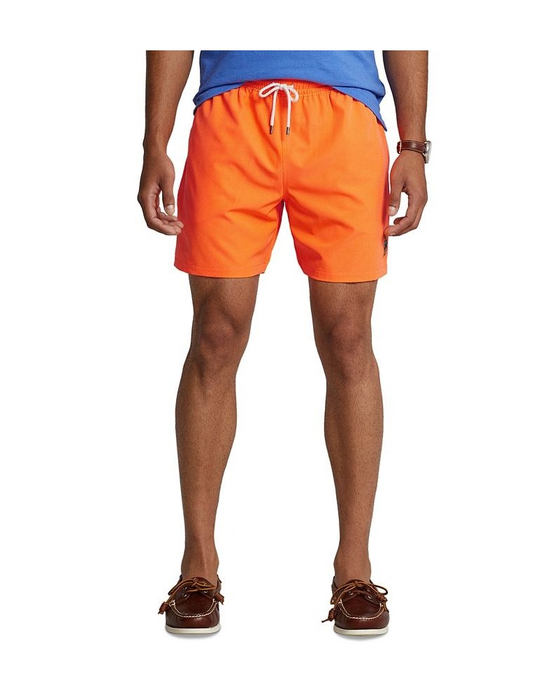 Men's 5-3/4-Inch Traveler Classic Swim Trunks Orange $33.31 Swimsuits