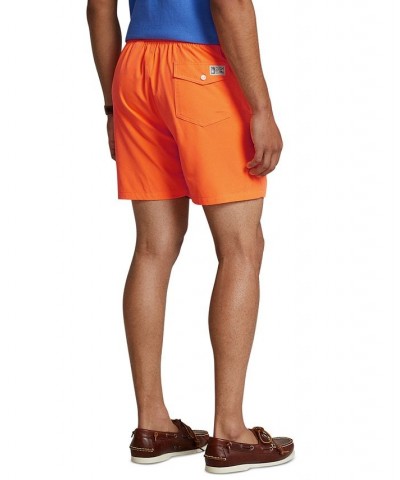 Men's 5-3/4-Inch Traveler Classic Swim Trunks Orange $33.31 Swimsuits