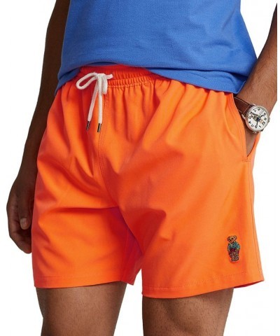 Men's 5-3/4-Inch Traveler Classic Swim Trunks Orange $33.31 Swimsuits