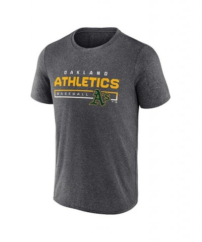 Men's Branded Heathered Charcoal Oakland Athletics Durable Goods Synthetic T-shirt $18.00 T-Shirts