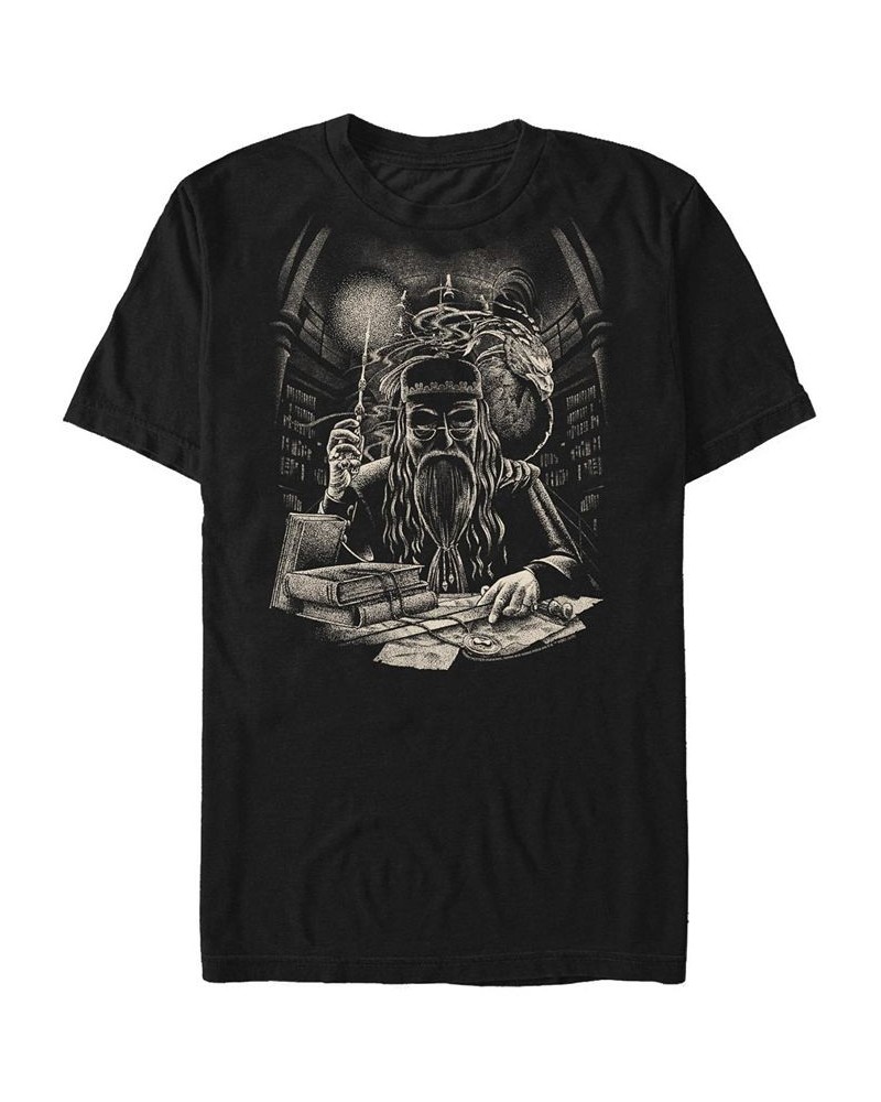 Men's The Dumbledore Short Sleeve Crew T-shirt Black $19.24 T-Shirts