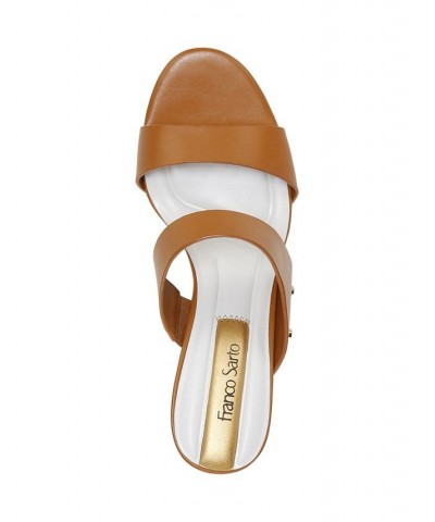 Olas Slide Dress Sandals Brown $53.90 Shoes