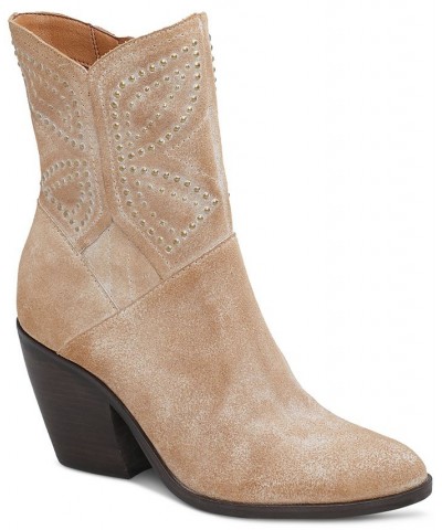 Women's Lakelon Western Booties Tan/Beige $90.72 Shoes