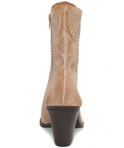 Women's Lakelon Western Booties Tan/Beige $90.72 Shoes