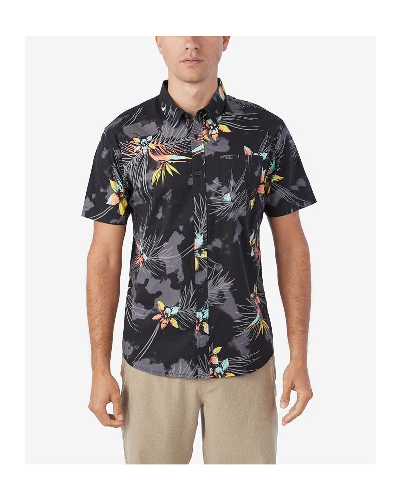 Men's Quiver Stretch Short Sleeve Standard Woven Shirt Multi $37.53 Shirts