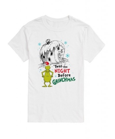 Men's Dr. Seuss The Grinch Night Before Grinchmas Graphic T-shirt White $19.94 T-Shirts