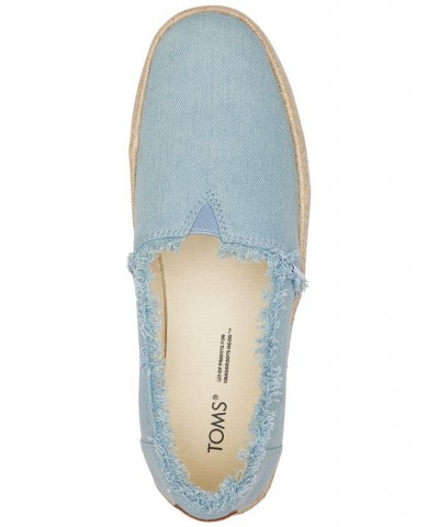 Women's Valencia Canvas Platform Espadrilles Blue $36.49 Shoes