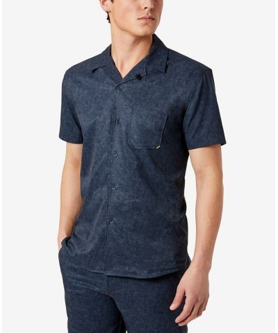 Men's Performance Short-Sleeve Resort Camp Shirt Navy $26.73 Shirts