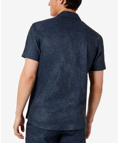 Men's Performance Short-Sleeve Resort Camp Shirt Navy $26.73 Shirts