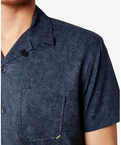 Men's Performance Short-Sleeve Resort Camp Shirt Navy $26.73 Shirts