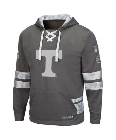 Men's Gray Tennessee Volunteers OHT Military-Inspired Appreciation Lace-Up Pullover Hoodie $35.20 Sweatshirt