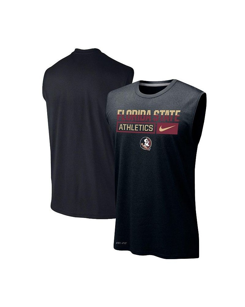 Men's Black Florida State Seminoles Wordmark Drop Legend Performance Tank Top $24.50 T-Shirts