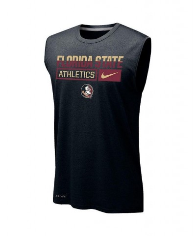 Men's Black Florida State Seminoles Wordmark Drop Legend Performance Tank Top $24.50 T-Shirts