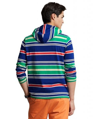 Men's Jersey Hooded T-Shirt Blue $42.50 T-Shirts