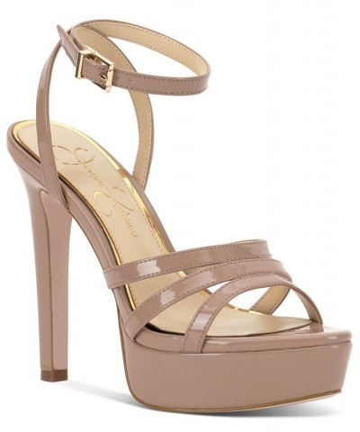 Women's Balina Platform Dress Sandals Tan/Beige $34.40 Shoes