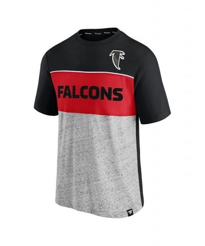 Men's Black, Heather Gray Atlanta Falcons Throwback Colorblock T-shirt $23.19 T-Shirts