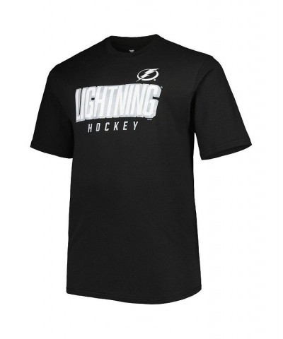 Men's Black, Heather Gray Tampa Bay Lightning Big and Tall Two-Pack T-shirt Set $33.60 T-Shirts