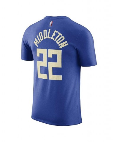 Men's Khris Middleton Royal Milwaukee Bucks 2022/23 City Edition Name and Number T-shirt $22.05 T-Shirts