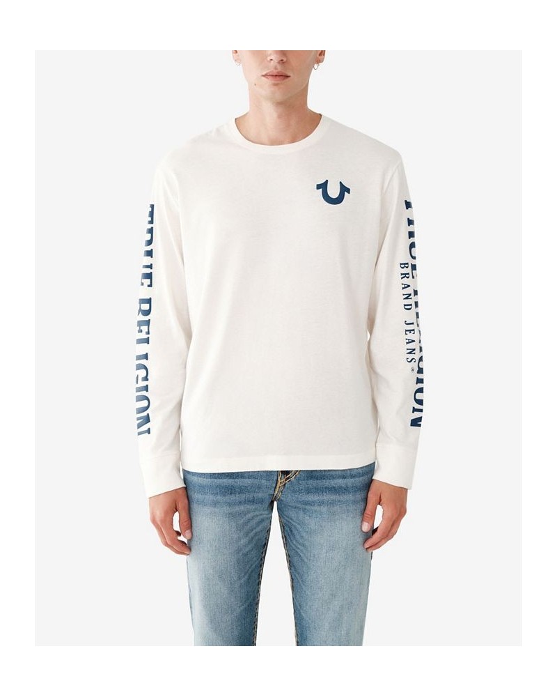 Men's Relaxed Long Sleeves Arch T-shirt White $29.51 T-Shirts