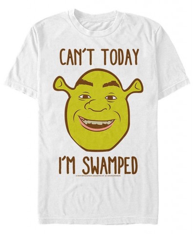 Shrek Men's Can't Today I'm Swamped Short Sleeve T-Shirt White $17.84 T-Shirts