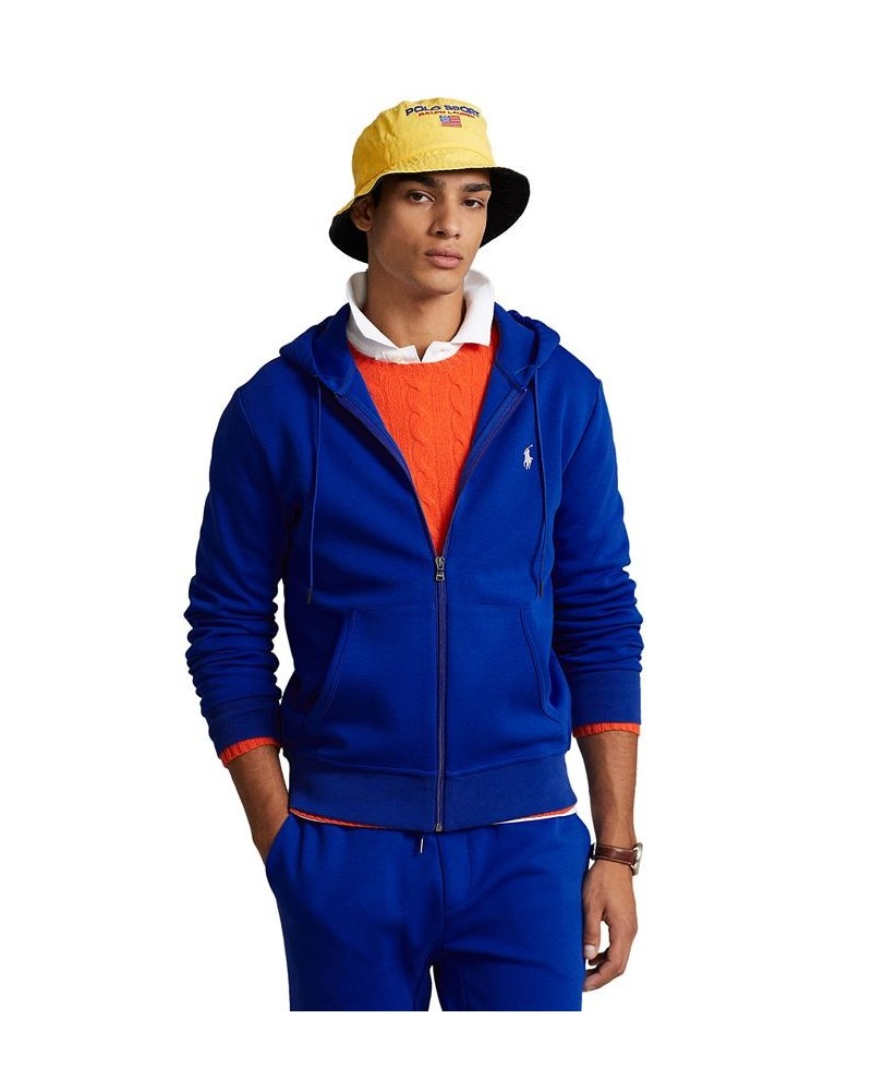 Men's Double-Knit Full-Zip Hoodie Blue $38.05 Sweatshirt