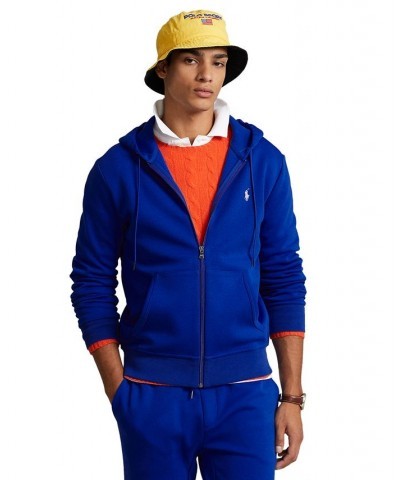 Men's Double-Knit Full-Zip Hoodie Blue $38.05 Sweatshirt