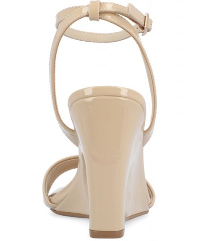 Women's Konna Wedge Sandals Tan/Beige $52.99 Shoes