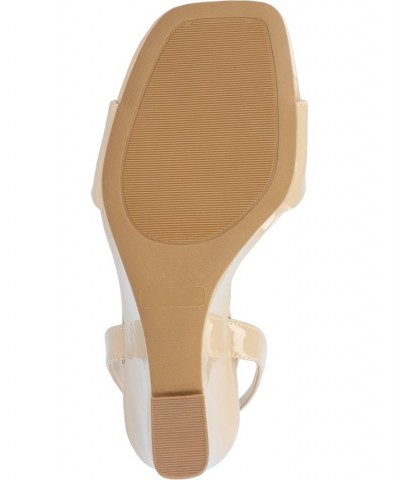 Women's Konna Wedge Sandals Tan/Beige $52.99 Shoes