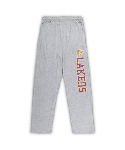 Men's Purple, Heather Gray Los Angeles Lakers Big and Tall T-shirt and Pajama Pants Sleep Set $28.38 Pajama