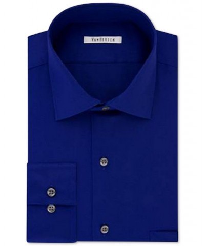 Men's Slim-Fit Flex Collar Stretch Solid Dress Shirt Blue $22.50 Dress Shirts