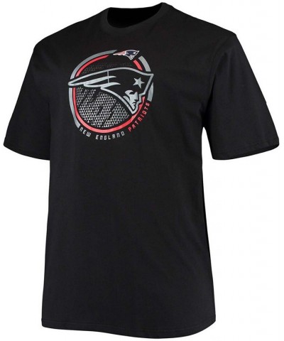 Men's Big and Tall Black New England Patriots Color Pop T-shirt $15.84 T-Shirts