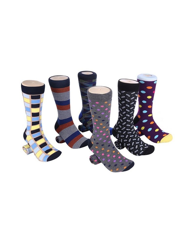 Men's Bold Designer Dress Socks Pack of 6 PD05 $15.98 Socks