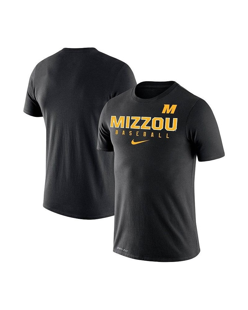 Men's Black Missouri Tigers Baseball Legend Performance T-shirt $28.49 T-Shirts