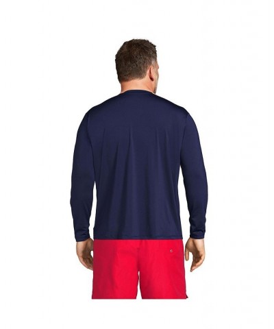 Men's Big and Tall Long Sleeve UPF 50 Swim Tee Rash Guard PD01 $27.48 Swimsuits