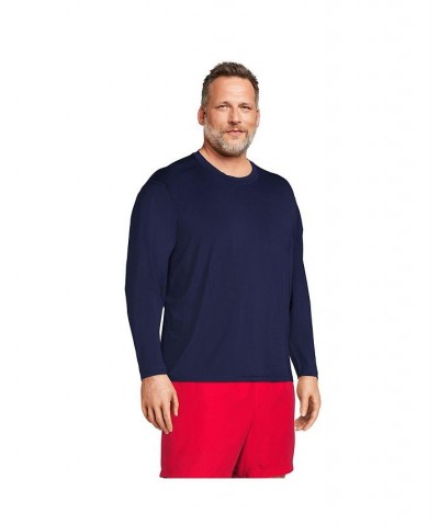 Men's Big and Tall Long Sleeve UPF 50 Swim Tee Rash Guard PD01 $27.48 Swimsuits