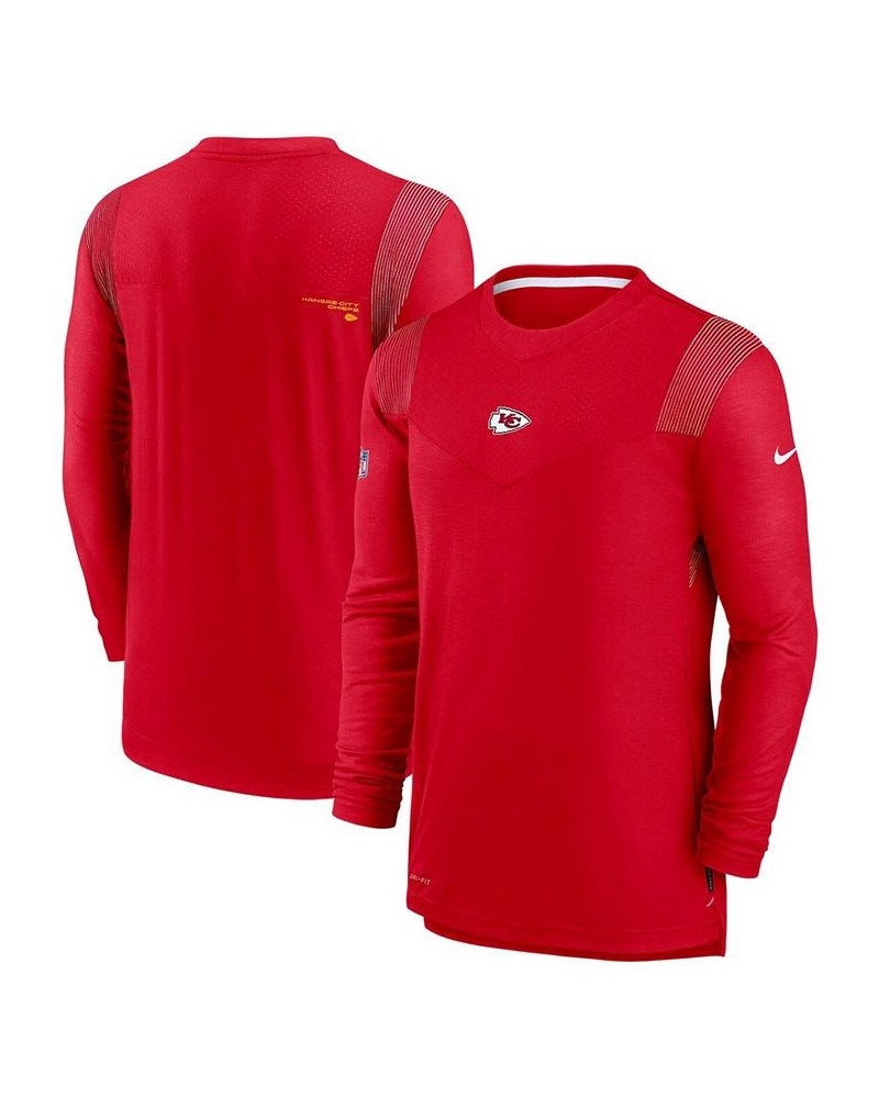 Men's Red Kansas City Chiefs Sideline Player UV Performance Long Sleeve T-shirt $33.00 T-Shirts