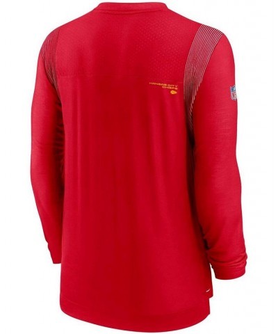 Men's Red Kansas City Chiefs Sideline Player UV Performance Long Sleeve T-shirt $33.00 T-Shirts